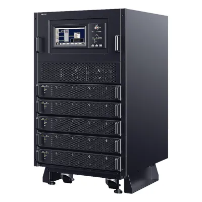 UPS Modular Trifásico Escalable de 40 kVA/40 kW, Topología Online Doble Conversión, Voltaje de 208/220 Vca de L-L, Respaldo de 4 Minutos al 100% de Carga, Incluye Módulo y Banco de Baterías