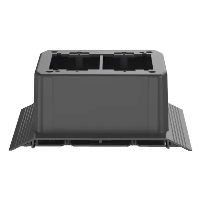 Caja de Conexión Doble, Para Uso con Canaleta de Piso AFR4BCBL6, Material PVC Rígido, Color Negro
