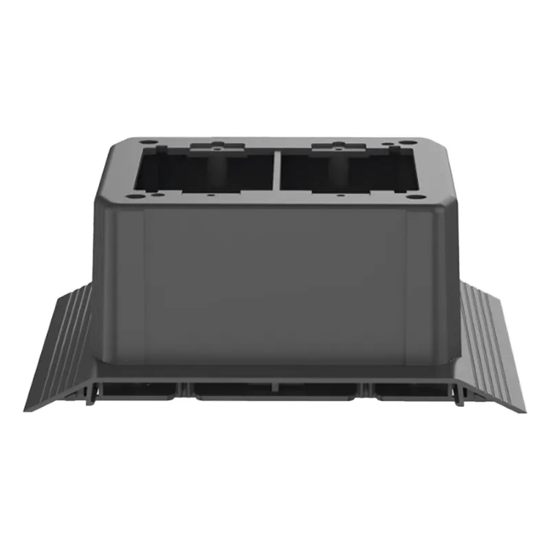 Caja de Conexión Doble, Para Uso con Canaleta de Piso AFR4BCBL6, Material PVC Rígido, Color Negro