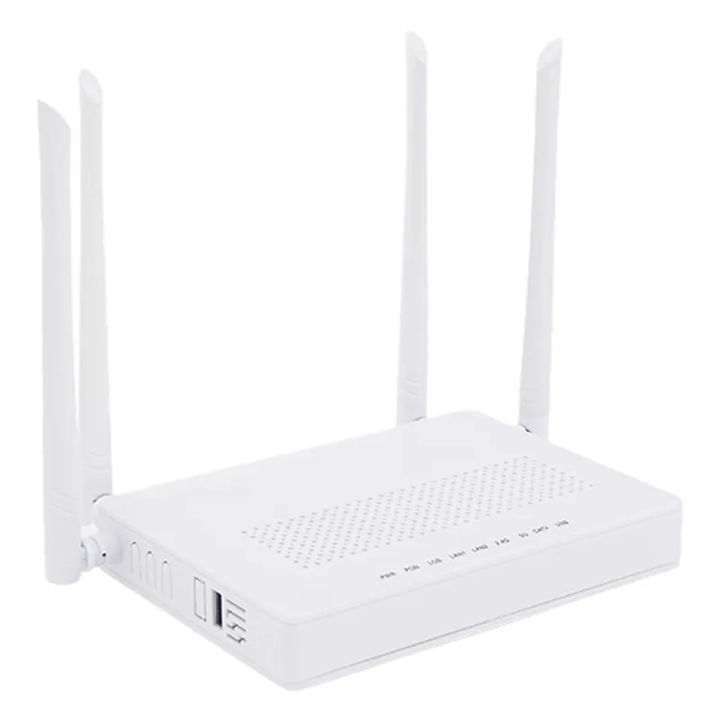 ONU Dual GPON/EPON / Wi-Fi Doble Banda 2.4 y 5 GHz / Soporta MESH / 2 Puertos Gigabit / 1 Puerto PON SC/APC / 1 puerto CATV / Hasta 1200 Mbps vía Wi-Fi