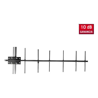 Antena base UHF, direccional, rango de frecuencia 406 - 430 MHz