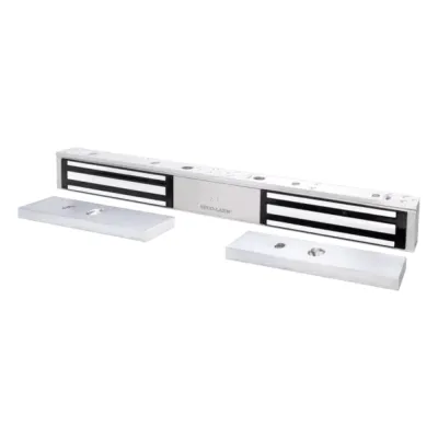 Chapa Magnética Doble 600 Lbs por Lado / Led de Estado / Libre de Magnetismo Residual / Sensor de Adherencia / UL