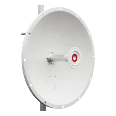 Antena direccional de 2ft, 5.1 a 7.1 GHz, Ganancia 30 dBi, Conectores RP-SMA Hembra, Polarización doble, incluye montaje para torre o mástil