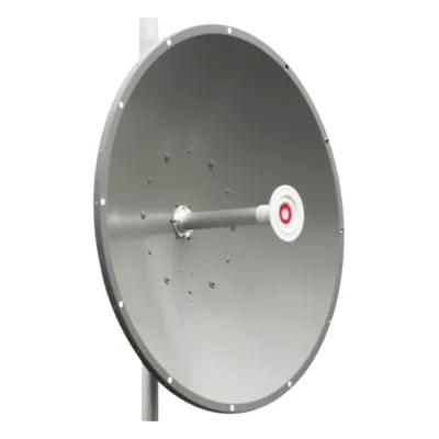 Antena direccional de 3 ft, 5.9 a 7.1 GHz, Ganancia 34 dBi, Conectores RP-SMA Hembra, Polarización doble, incluye montaje para torre o mástil