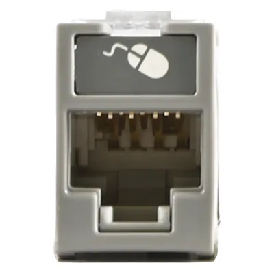 Jack Ultramax Cat5e, UTP, Montaje Híbrido en Placa de Pared (Plano y Angulado), Color Gris, Punch Down