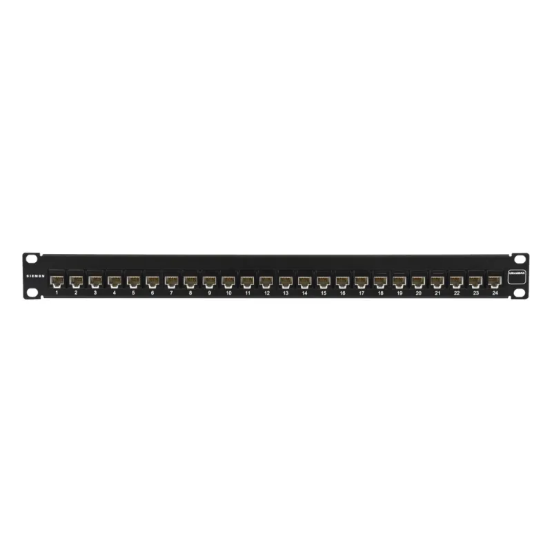 Patch Panel Ultramax. UTP, Precargado con Jacks Cat5e, 24 Puertos, Plano, 1U