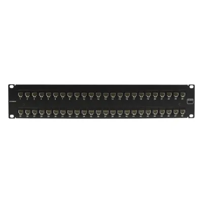 Patch Panel Ultramax. UTP, Precargado con Jacks Cat5e, 48 Puertos, Plano, 2U