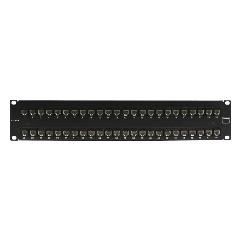 Patch Panel Ultramax. UTP, Precargado con Jacks Cat5e, 48 Puertos, Plano, 2U