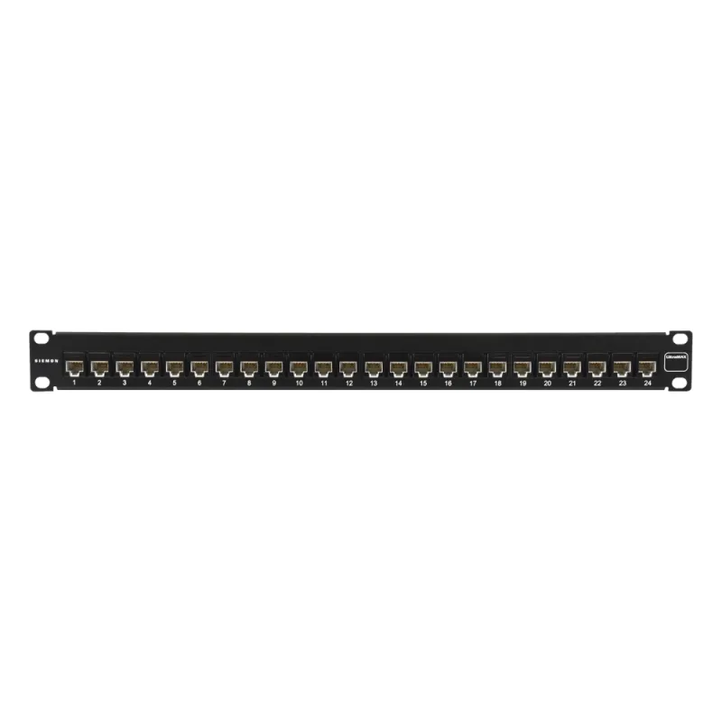 Patch Panel UltraMAX. UTP, Precargado con Jacks Cat6, 24 Puertos, Plano, 1U