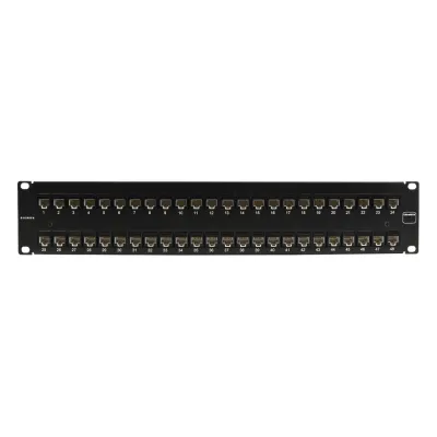 Patch Panel Ultramax. UTP, Precargado con Jacks Cat6, 48 Puertos, Plano, 2U