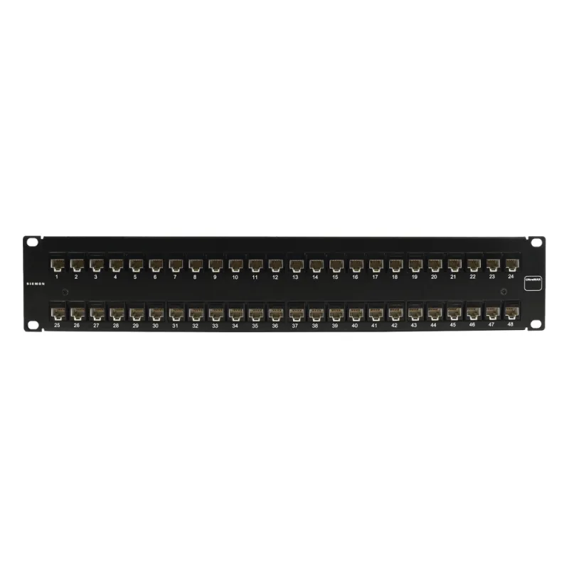 Patch Panel Ultramax. UTP, Precargado con Jacks Cat6, 48 Puertos, Plano, 2U
