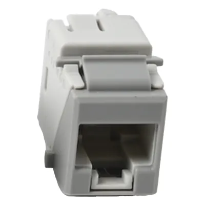 Jack Ultramax Cat6A, UTP, Tipo Keystone, Color Gris, Punch Down