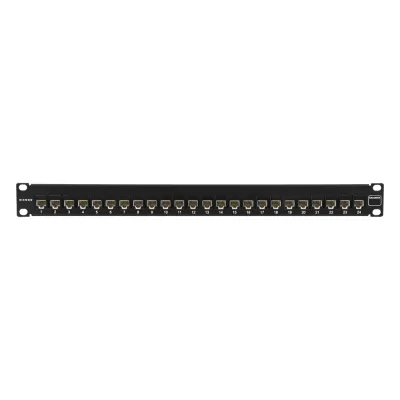 Patch Panel Ultramax. UTP, Precargado con Jacks Cat6A, 24 Puertos, Plano, 1U