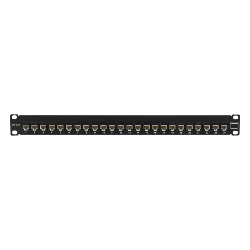 Patch Panel Ultramax. UTP, Precargado con Jacks Cat6A, 24 Puertos, Plano, 1U