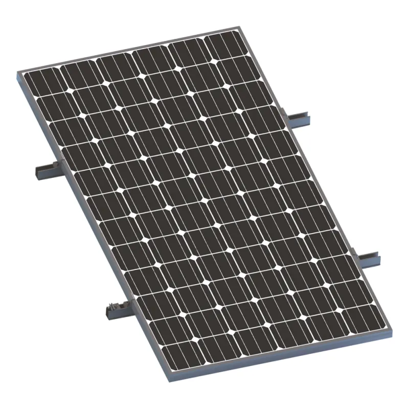 Kit De Minirieles Para Panel Solar Arreglo 1X1 Para Instalación Plano En Lámina