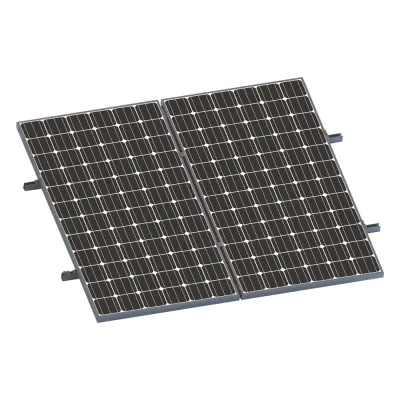 Kit De Minirieles Para Panel Solar Arreglo 1X2 Para Instalación Plano En Lámina