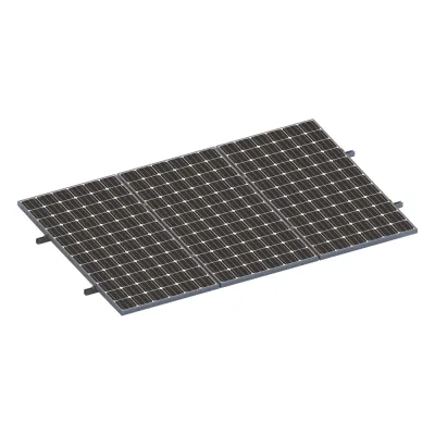 Kit De Minirieles Para Panel Solar Arreglo 1X3 Para Instalación Plano En Lámina