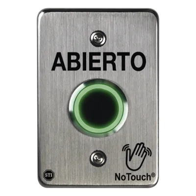 Interruptor IR NoTouch® de Acero Inoxidable, De un solo grupo, ABIERTO