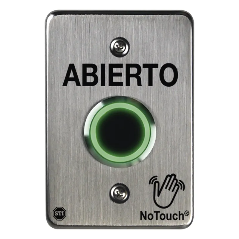 Interruptor IR NoTouch® de Acero Inoxidable, De un solo grupo, ABIERTO