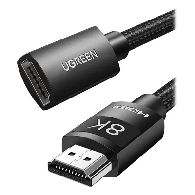 Cable de Extensión HDMI 8K | 1 Metro (3.28 Pies) | Macho a Hembra | HDMI 2.1 | 8K@60Hz | Núcleo de Cobre Puro 28AWG | Soporta la Conexión de Hasta 3 Metros (9.84 Pies) de Largo en HDMI 2.1
