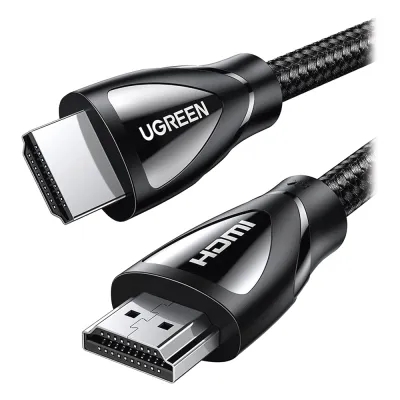 Cable HDMI 2.1 de Nylon Trenzado / 5 Metros (16.40 Pies) / 8K@60Hz/4K@120Hz / eARC (Canal de Retorno de Audio) / HDR10+ / VVR / HEC (Canal Ethernet HDMI) / ALLM / 3D / Dolby Atmos / Dolby Vision / 48 Gbps / Mayor Duración