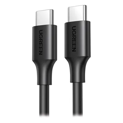 Cable USB-C a USB-C | 1 Metro | Carga Rápida de hasta 60W | Transferencia de datos de 480 Mbps | PD3.0 | QC 4.0/3.0/2.0 | FPC | AFC | Duradero y Flexible| Caja ABS | Cubierta de TPE | Color Negro.