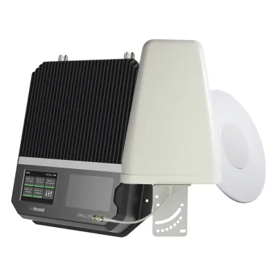 KIT Amplificador Office 200 / Soporta redes 2G, 3G, 4G y Mejora llamadas / Amplifica señal TELCEL, AT&T y MOVISTAR / Con antena direccional / Cubre hasta 400 m² con una antena y hasta 1,600 m² con 4 antenas