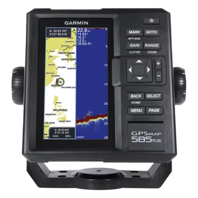 Plotter de Navegación GPSMAP 585 Plus / Pantalla 6" WVGA / Sonar CHIRP 600W / ClearVü Scanning Sonar / Compatible GPS-GLONASS-BeiDou / Quickdraw Contours / 2 Ranuras SD / IPX7 / Multiidioma