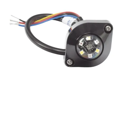 Estrobo Oculto de 6 LED, Ambar, Lente Transparente, Bisel Negro