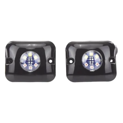 Estrobos Ocultos de 6 LED, Color ámbar / claro