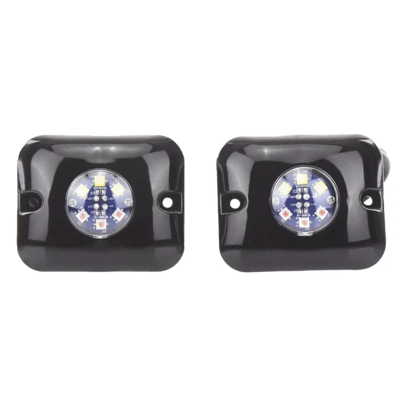 Estrobos Ocultos de 6 LED, Color ámbar / claro