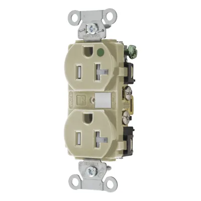 Contacto Duplex de 20 A 250 V CA/ Nema 6-20R / Grado Hospitalario / Color Marfil.
