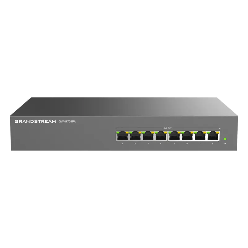 Switch PoE+ Gigabit No Administrable / 8 puertos 10/100/1000 Mbps / 8 puertos PoE+ / hasta 145W