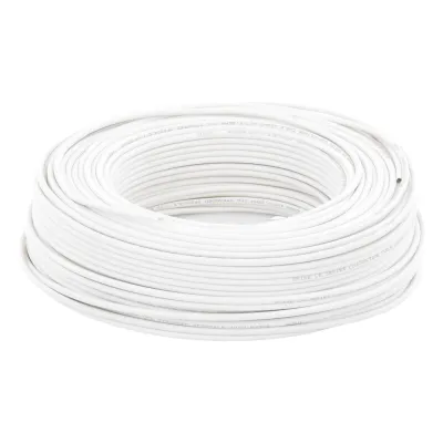 Bobina de 100 m (328 ft) / Cable para Alarma 4x22 AWG / CCA / Blanco
