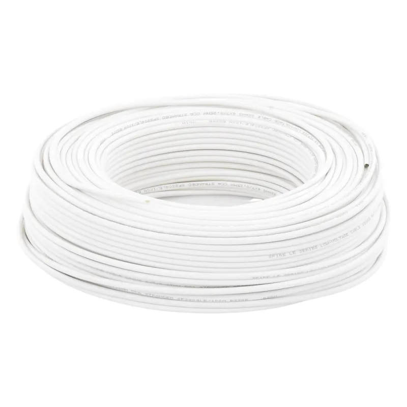 Bobina de 100 m (328 ft) / Cable para Alarma 4x22 AWG / CCA / Blanco
