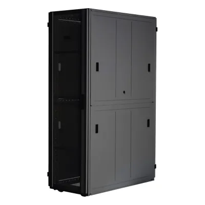 Gabinete FlexFusion™ XGL (Light) para Centros de Datos, 42 UR, 800 mm de Ancho, 1070 mm de Profundidad, Fabricado en Acero, Color Negro