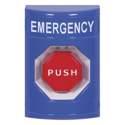Botón de Emergencia, Texto en Español, Policarbonato Súper Resistente, Momentaneo