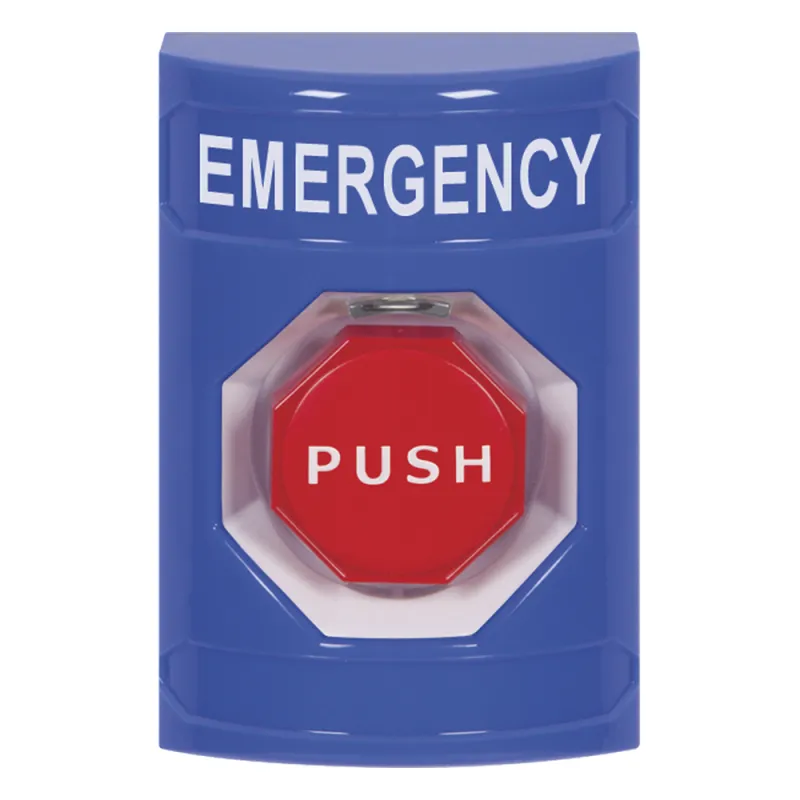 Botón de Emergencia, Texto en Español, Policarbonato Súper Resistente, Momentaneo