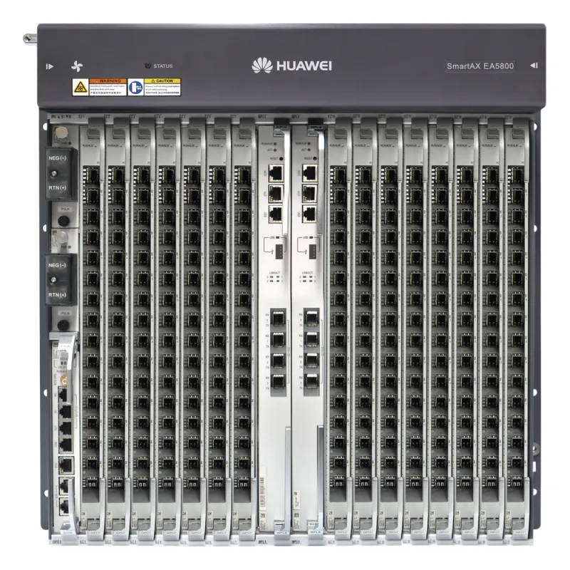 OLT GPON OptiXAccess Carrier Class con 1 tarjeta de 16 puertos GPON, 15 ranuras, 2 Fuentes de alimentación DC, 11 UR