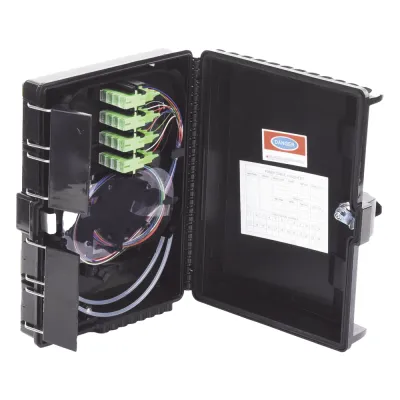 Cierre de Empalme para 24 Fusiones de Fibra Óptica, Interior/Exterior, con 16 Acopladores SC/APC y Splitter 1x16 SC/APC Incluido, IP65