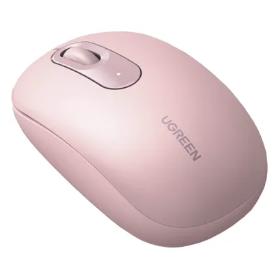 Mouse Inalámbrico 2.4G 800/1200/1600/2400 DPI | Función de 3 botones | Alcance 10m | Silencioso | Ergonómico | Anti-caída y Anti-interferencias | Batería Alcalina AA incluida | Color Dusty Pink.