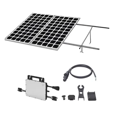 Kit Solar para Interconexión de 1.1 KW de Potencia Pico 220Vcc con Microinversor 1KW y 2 Módulos de 550 W (Incluye Montaje )