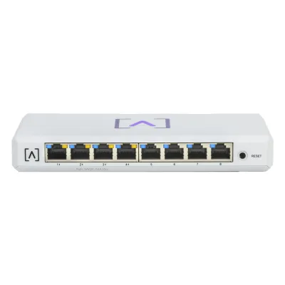 Switch Gigabit PoE+ Administrable / 8 puertos 10/100/1000 Mbps (4 de ellos PoE+ 802.3af/at) / Hasta 60W / Administración nube gratuita / Presupuesto de 60W