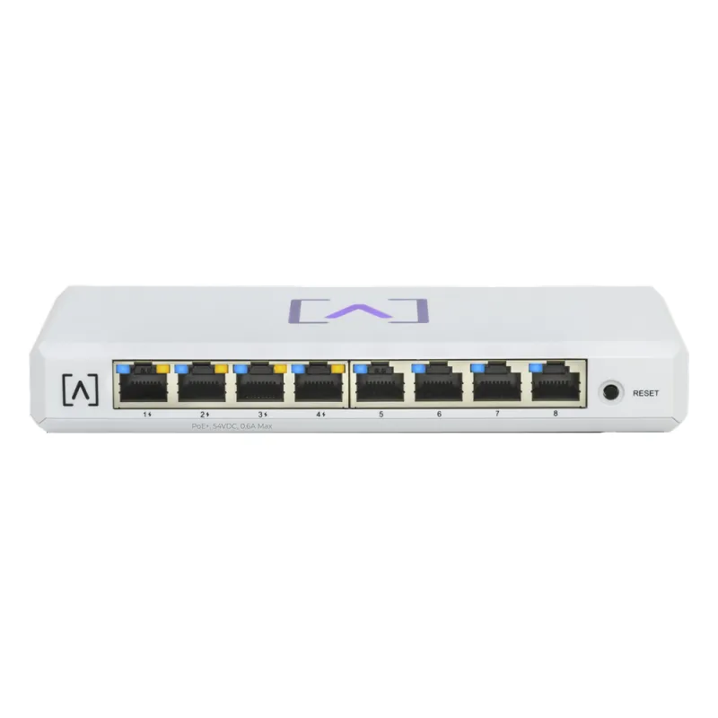 Switch Gigabit PoE+ Administrable / 8 puertos 10/100/1000 Mbps (4 de ellos PoE+ 802.3af/at) / Hasta 60W / Administración nube gratuita / Presupuesto de 60W