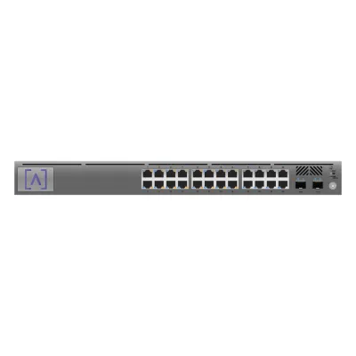 Switch Gigabit PoE+ Administrable / 24 puertos 10/100/1000 Mbps (16 de ellos POE+) + 2 Puertos SFP Uplink / Hasta 240W / Alta LabsCloud.
