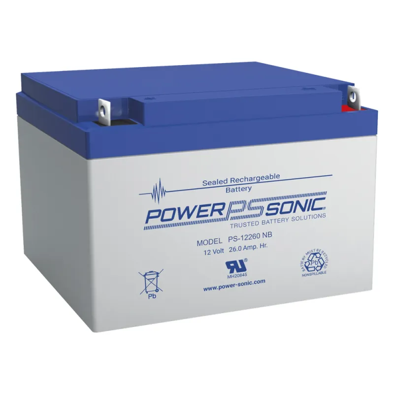 Batería 12V, 26AH, Para Respaldo, Tecnologías AGM/VRLA, 5 Años Vida Útil, Terminales NB2, Reconocida UL