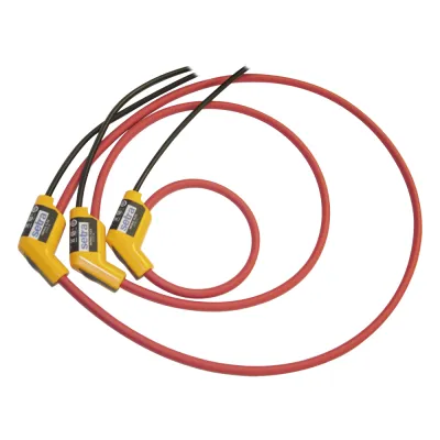Transformador de corriente tipo bobina Rogowski, sonda flexible de 12 pulgadas, rango de 5 a 1,500 A, para submedición de energía