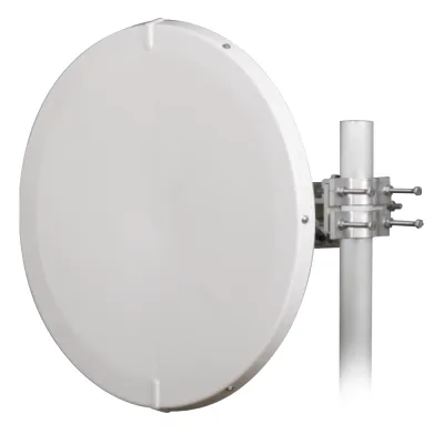 Antena Direccional de Alto Rendimiento / 30.5 ± 1 dBi / 2 ft / 5.9-7.125 GHz / Conectores RP-SMA / Alto Aislamiento al Ruido / Fácil Montaje y herraje de acero inoxidable / Radomo Incluido