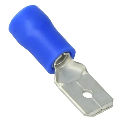 Terminal tipo macho aislada / 16 - 14 AWG / Azúl / Paquete de 25 piezas.