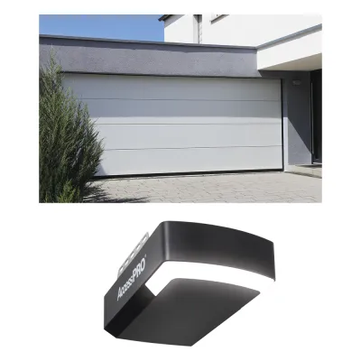 KIT COMPLETO Puerta D/ Garage 16x8 Pies / Lisa Linea Central / Color blanco / Insulada / Incluye Motor FS1000APPRT / 1/2HP / Fuerte/Silencioso/Luz LED/Motor DC .